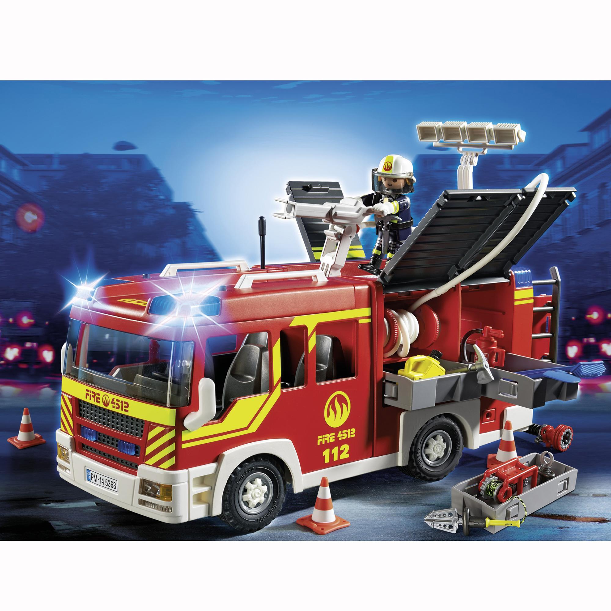 Игровой набор - Пожарная служба: Пожарная машина, со светом и звуком   